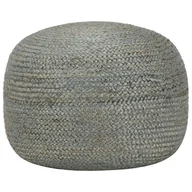 Pufy i podnóżki - vidaXL Ręcznie robiony puf, zieleń oliwkowa, 45 x 30 cm, juta - miniaturka - grafika 1