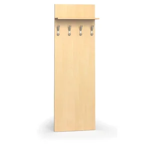 Garderoba z wieszakami PRIMO WOOD, 4 haczyki, półka, brzoza - Meble do przedpokoju - miniaturka - grafika 1