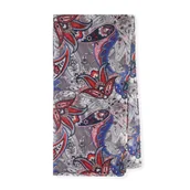 Apaszki i szaliki męskie - Damski delikatny szal we wzory orientu szaro-granatowy - miniaturka - grafika 1