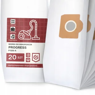 20x Worek do Odkurzacza Progress P 520 A Syntetyczny Pojemny Odporny Worki - Worki do odkurzaczy - miniaturka - grafika 1