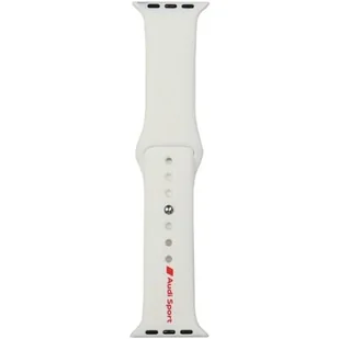 Pasek AUDI Sport Red Logo Silicone Watch Strap do Apple Watch 4/5/6/7/8/9/SE/SE 2/SE 2022 (40/41/42mm) Biały - Akcesoria do smartwatchy - miniaturka - grafika 2