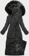 Kurtki damskie - Długa zimowa kurtka damska z kapturem J Style czarna (16M9163-392) - J STYLE - miniaturka - grafika 1