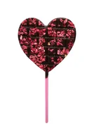 Gumy do żucia, lizaki, dropsy - Lizak serce z gorzkiej czekolady z malinami - miniaturka - grafika 1