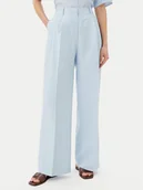 Spodnie damskie - Tommy Hilfiger Spodnie materiałowe WW0WW45460 Niebieski Relaxed Fit - miniaturka - grafika 1