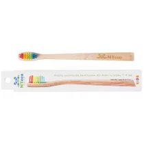 Myecobrush Szczoteczka do zębów dla dzieci od 4 do 6 lat bambusowa wielokolorowa miękka - Szczoteczki do zębów dla dzieci - miniaturka - grafika 1