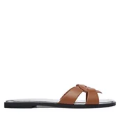 Klapki i japonki damskie - Klapki LOVE MOSCHINO JA28092G0OIAX200 Brązowy - miniaturka - grafika 1