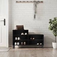 Wieszaki i stojaki - vidaXL Szafka na buty, czarna, 102x36x60 cm, materiał drewnopochodny - miniaturka - grafika 1