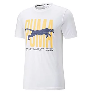 PUMA Koszulka męska Box Out Ss Tee 2, biała, M, biały, M - Koszulki męskie - miniaturka - grafika 1