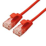 Kable miedziane - Roline UTP PatchCord Cat6a LSOH Slim Red 1.5m - miniaturka - grafika 1