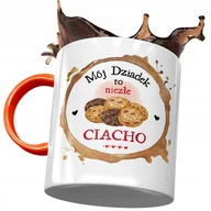 Kubki - Kubek Pomarańczowy Dziadka Dzień Dziadka Prezent z Nadrukiem ze Zdjęciem + Opakowanie na prezent (wzór 02) - miniaturka - grafika 1