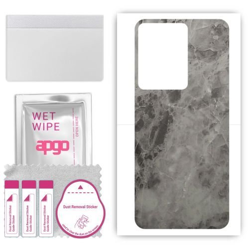 folia naklejka skórka strukturalna na TYŁ do Vivo V29e Global - Marmur Czarny - apgo SKINS