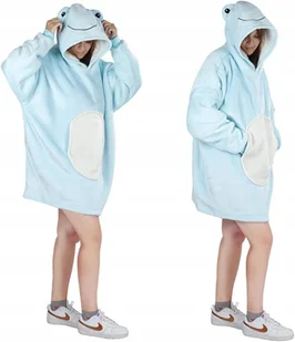 BLUZA KOC OVERSIZE KOCOBLUZA 2w1 GRUBA XXL FUTRZAK DŁUGA CIEPŁA POLAR ŻABKA - Bluzy damskie BLUZA KOC OVERSIZE KOCOBLUZA 2w1 GRUBA XXL FUTRZAK DŁUGA CIEPŁA POLAR ŻABKA - Bluzy damskie - miniaturka - grafika 1