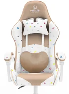 Fotele gamingowe - Fotel Gamingowy Hell's Chair Rainbow Beżowy - miniaturka - grafika 1