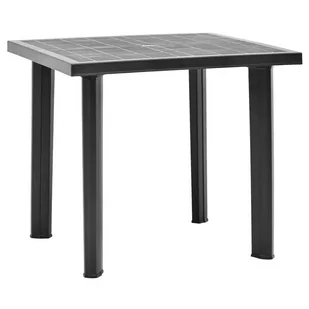 vidaXL Stół ogrodowy, antracytowy, 80 x 75 x 72 cm, plastikowy - Stoły ogrodowe - miniaturka - grafika 1