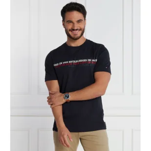 Tommy Hilfiger T-shirt CENTER CHEST STRIPE TEE | Regular Fit - Koszulki męskie - miniaturka - grafika 1