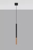 Lampy sufitowe - Sollux Lighting Lampa wisząca MOZAICA 1 czarny/miedź - miniaturka - grafika 1