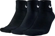Skarpetki męskie - Nike Skarpety męskie Cushion Quarter, 3 sztuki w opakowaniu czarny czarny (czarny/biały) XL - miniaturka - grafika 1