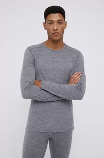 Icebreaker longsleeve funkcyjny wełniany kolor szary - Bielizna sportowa męska - miniaturka - grafika 1