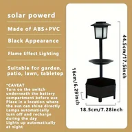 Inne - TEMU 1 szt. Karmnik na Ptaki z Zasilaniem Solarnym do Tarasu i Ogrodu, Kreatywna Lampa Krajobrazowa z Podwójnym Poziomem Słonecznika z Miejscem do - miniaturka - grafika 1