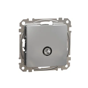Schneider Gniazdo antenowe TV końcowe (4dB) SEDNA Design & Elements srebrne aluminium - Gniazdka elektryczne - miniaturka - grafika 1