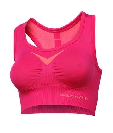 Webster, Biustonosz sportowy, Crop Top Function, różowy, rozmiar S
