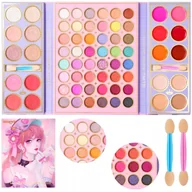 Zabawki kreatywne - ZESTAW DO MALOWANIA PALETKA KOSMETYKI MAKIJAŻ MAKEUP DLA DZIECI 68 KOLORÓW - miniaturka - grafika 1