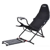 Fotele gamingowe - Kokpit COBRA Ergosim SIMR11BK Czarny - miniaturka - grafika 1