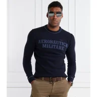 Swetry męskie - Aeronautica Militare Wełniany sweter | Regular Fit - miniaturka - grafika 1