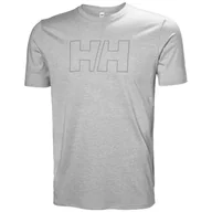 Koszulki sportowe męskie - Koszulka męska Helly Hansen Tech Logo T-Shirt Rozmiar: XL / Kolor: szary - miniaturka - grafika 1