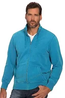 Kurtki męskie - JP 1880, Męska kurtka z kapturem, duże rozmiary, styl vintage, kaptur, kieszeń typu kangurka, niebieski (Tiefseeblau), 3XL duże rozmiary - miniaturka - grafika 1