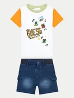 Spodenki damskie - Guess Komplet t-shirt i szorty jeansowe I4GG08 K8HM3 Kolorowy Regular Fit - miniaturka - grafika 1