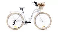 Rowery - Rower miejski damski z przerzutkami Goetze 28 cali biały - miniaturka - grafika 1