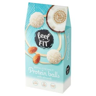 Feel Fit | Newtrition Sp. z o.o. sp. k., Płocka 5A Feel Fit | Newtrition Sp z o.o sp k. Płocka 5A Kulki kokosowe bez cukru z nadzieniem i migdałem 63 g Feel Fit M00-31B5-80126 - Czekolada - miniaturka - grafika 1