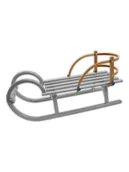 Sanki i ślizgacze - KHW Oparcie w kolorze beżowym na sanki - 2+ - miniaturka - grafika 1