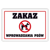 Tablice BHP - Tablica laminowana A5 - zakaz wprowadzania psów - miniaturka - grafika 1