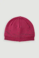 Czapki damskie - Purpurowa czapka z dżetami - miniaturka - grafika 1