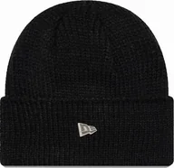 Czapki damskie - New Era Czapka zimowa NEW ERA Wide Cuff Knit Beanie Black - miniaturka - grafika 1