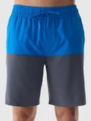 Spodenki męskie - Spodenki boardshorty plażowe męskie 4F 4FWSS24UBDSM087-36S Niebieski - miniaturka - grafika 1