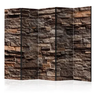 Parawan 5-częściowy - Stylowy brąz II [Room Dividers] (rozmiar 225x172) - Parawany - miniaturka - grafika 1