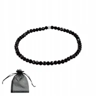 Bransoletki - Bransoletka Ochronna Kamień Turmalin Czarny Bez Zapięcia Kuleczka 925 16cm, bez marki, AG00000388 - miniaturka - grafika 1