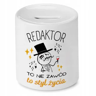 Dla Redaktora Skarbonka na Urodziny na Prezent` z Nadrukiem ze Zdjęciem + Opakowanie na prezent (wzór 03) - Skarbonki - miniaturka - grafika 1