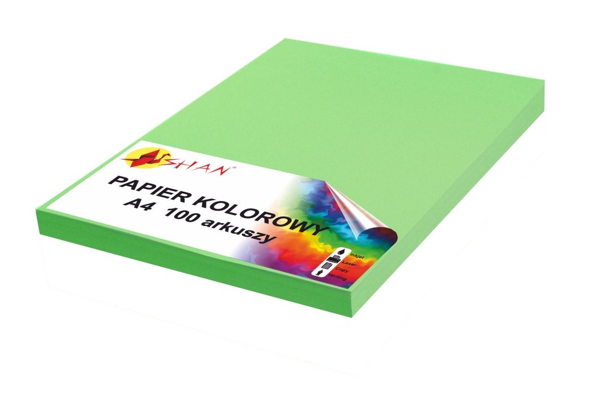 Papier kolorowy A4 120g zielony pastel 100 arkuszy