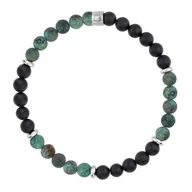 Bransolety męskie - Bransoletka męska z onyksu i turkusu. - miniaturka - grafika 1