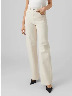 Vero Moda Dżinsy - Regular fit - w kolorze kremowym - Spodenki damskie - miniaturka - grafika 1
