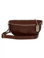 Torby sportowe - Anna Morellini Skórzana saszetka "Azzurra" w kolorze brązowym - 21 x 13 x 6 cm - miniaturka - grafika 1