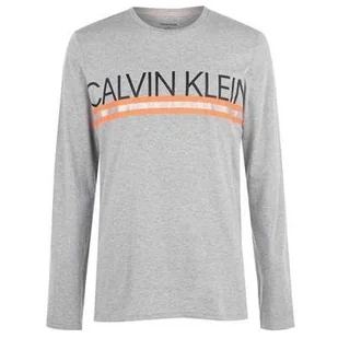 Calvin Klein szara koszulka męska z długim rękawem, Rozmiar S - Koszulki męskie - miniaturka - grafika 1