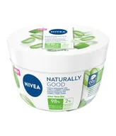 Balsamy i kremy do ciała - NIVEA Naturally Good nawilżający krem do ciała 24h Aloe Vera BIO (1 x 200 ml), krem do twarzy, ciała i dłoni zawierający 98% składników pochodzenia naturalnego - miniaturka - grafika 1