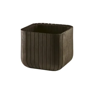 Keter Donica plastikowa Cube 40x40 cm brązowa - Donice - miniaturka - grafika 1