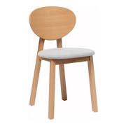 Krzesła - Zestaw 2 bukowych krzeseł z szarym siedziskiem Bonami Selection Milo - miniaturka - grafika 1