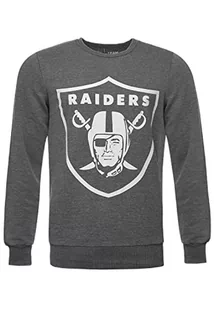 Recovered Męska bluza Raiders Classic Vintage - sweter w kolorze szarym w rozmiarze S - XXL, szary, S - Swetry męskie - miniaturka - grafika 1